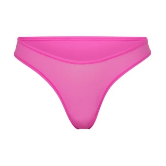SKIMS BY KIM KARDASHIAN FITS EVERYBODY DIPPED FRONT THONG NEON ORCHID  NWT SZ 3X - Picture 1 of 8